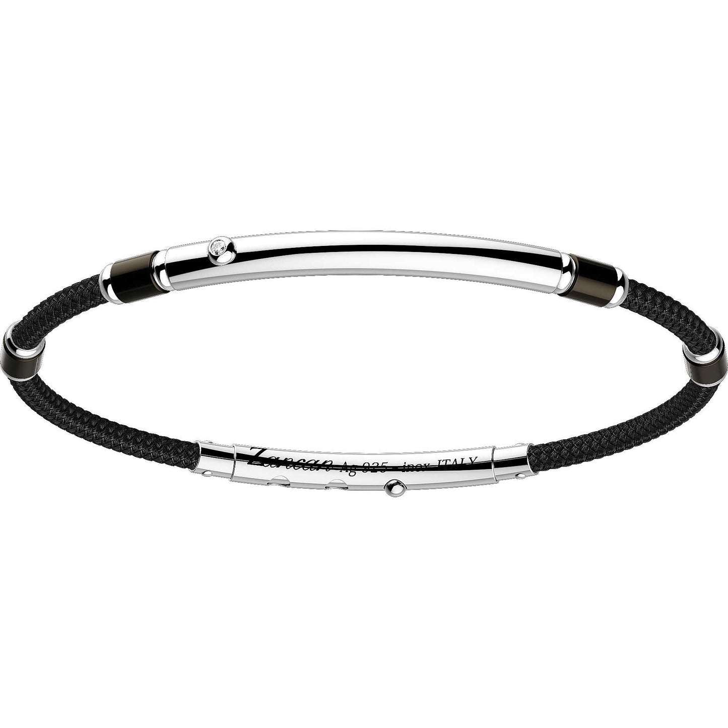 Bracciale Uomo in Kevlar Nero e Acciaio EXB757-NE