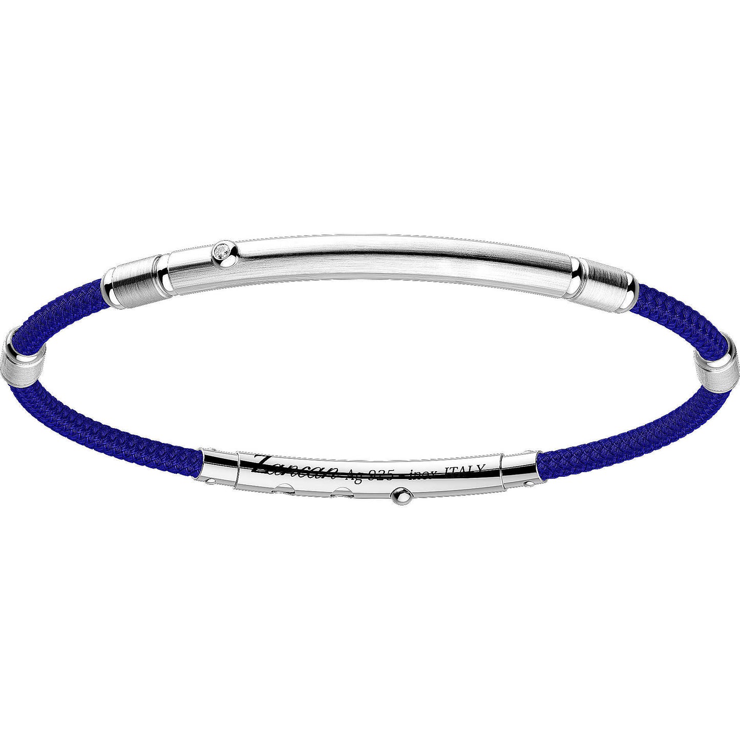Bracciale Uomo Robikevlar Blu con Chiusura Argentata EXB762-BL