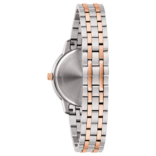 Sutton Lady Acero, rosado y nácar 98P213 Reloj para mujer