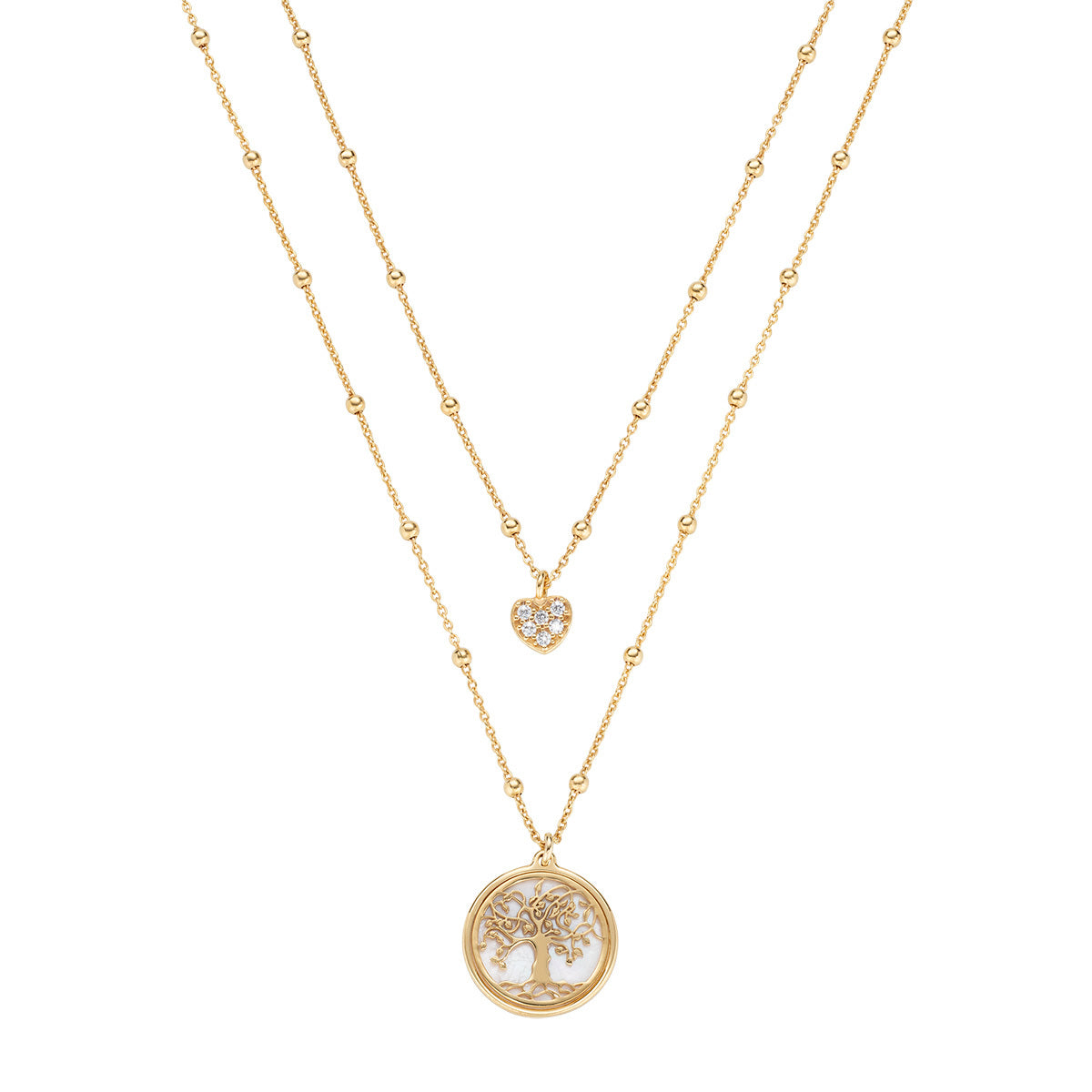 Collar Árbol de la Vida Corazón Dorado CL2ALCUG1