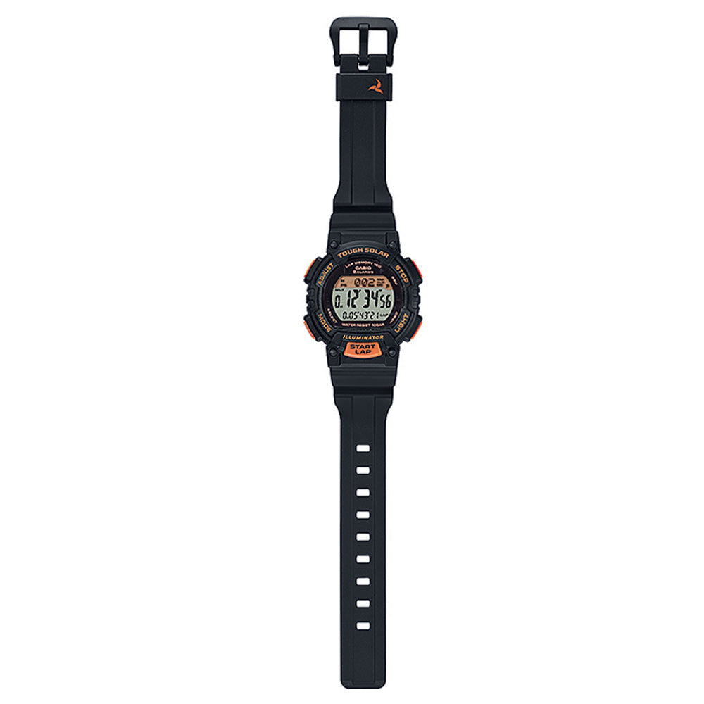 Reloj para hombre con temporizador negro y naranja STL-S300H-1BEF