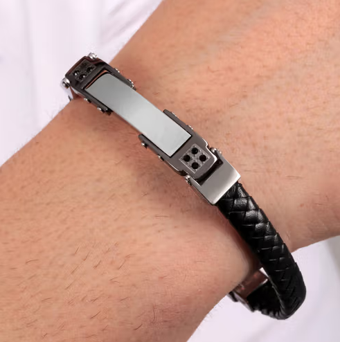 Pulsera Moody Black and Steel SQH31 para hombre