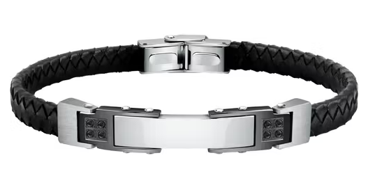 Pulsera Moody Black and Steel SQH31 para hombre
