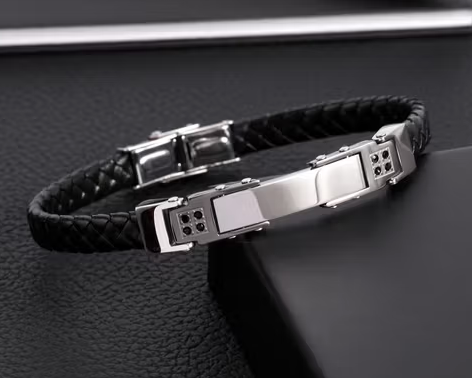 Pulsera Moody Black and Steel SQH31 para hombre