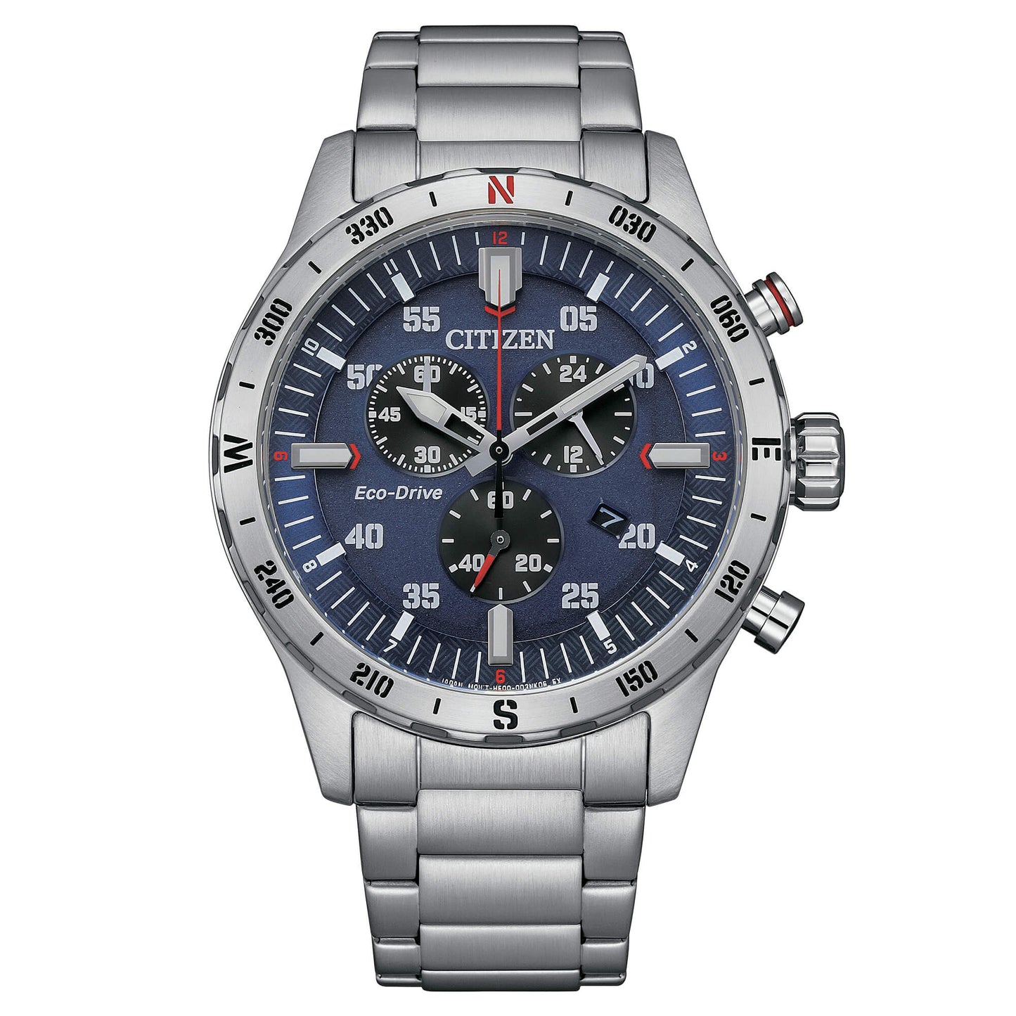 Orologio Uomo Outdoor Crono Acciaio e Blu AT2520-89L