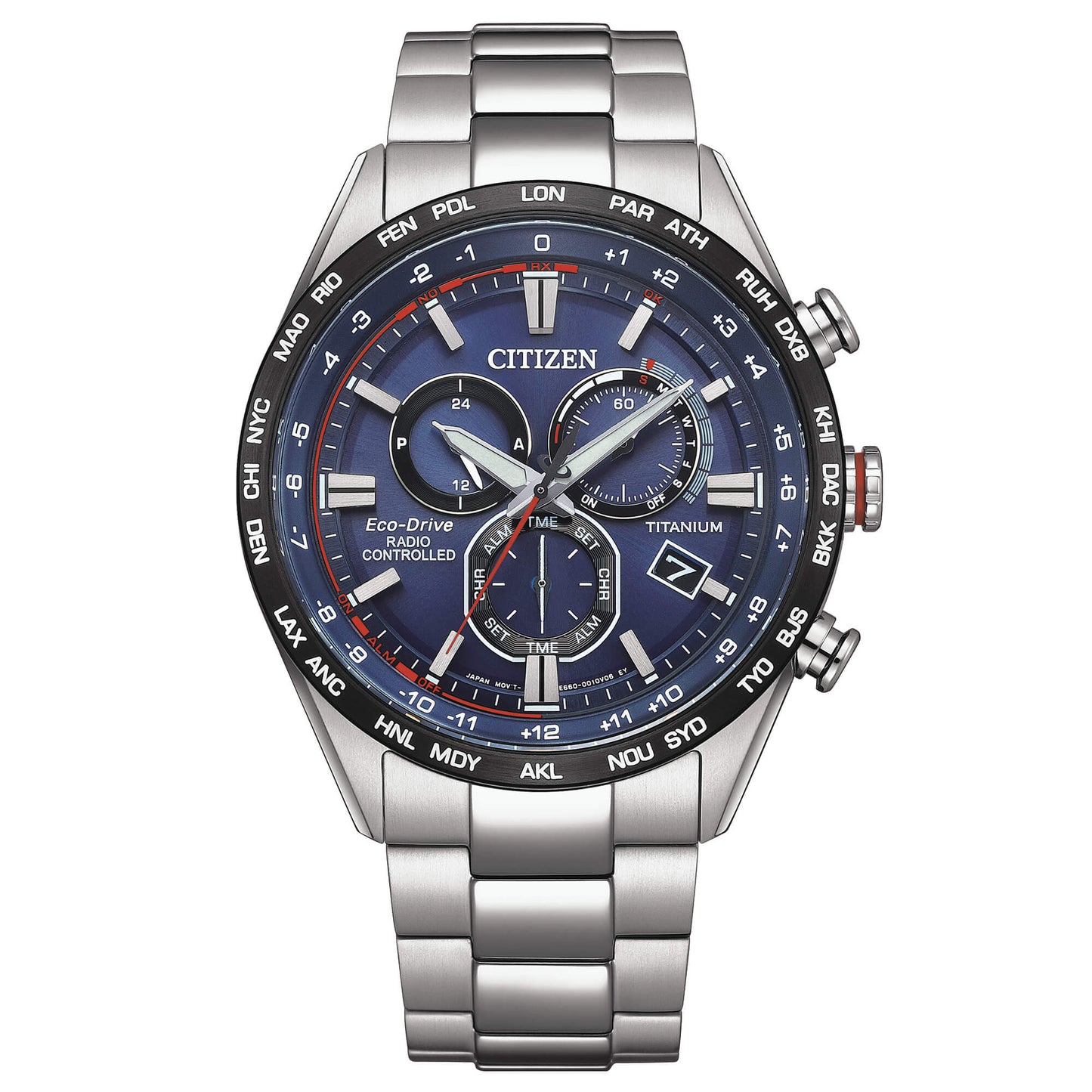 H660 Super titanio acero y azul CB5945-85L Watch de Men es