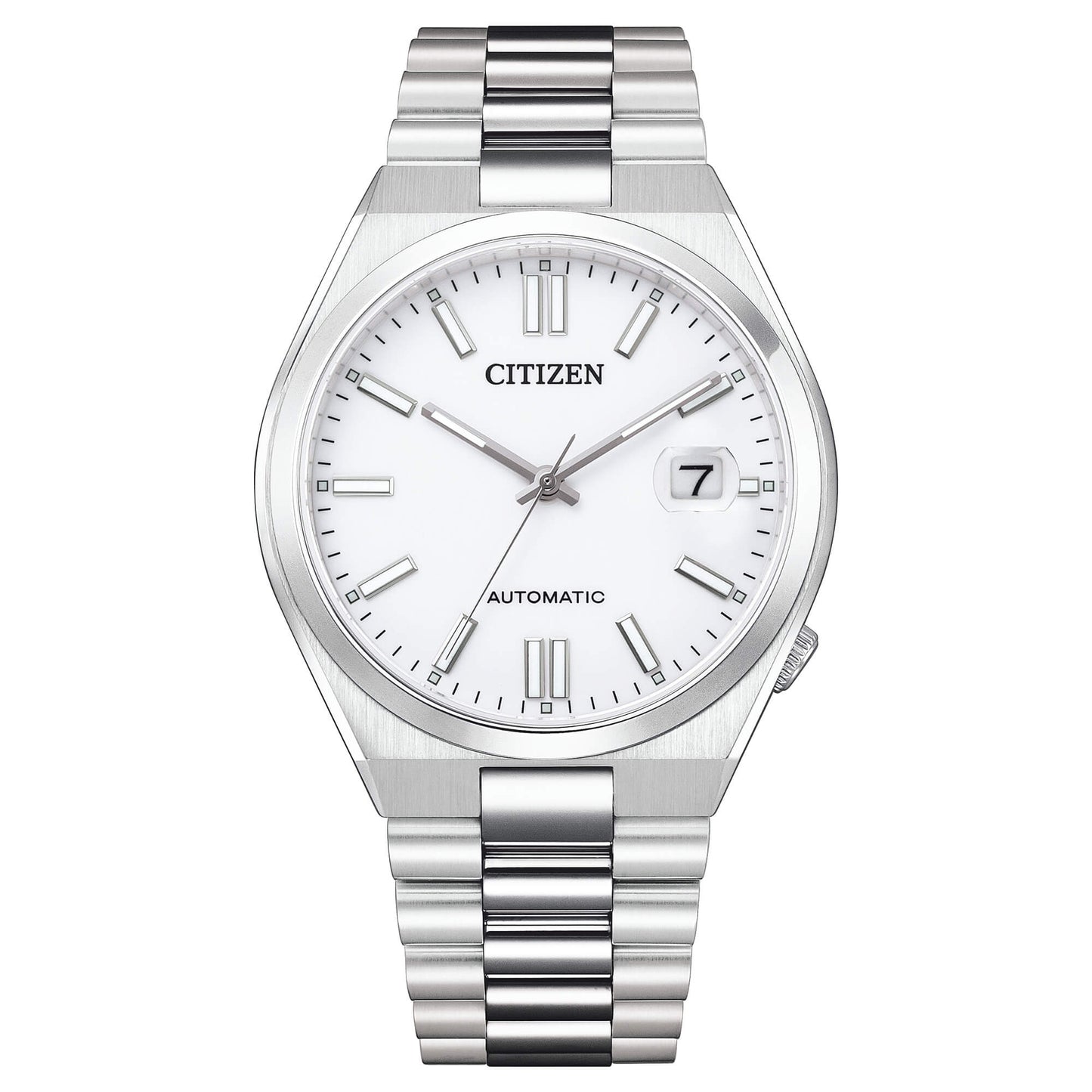 Reloj Tsuyosa Hombre Automático Acero y Blanco NJ0150-81A