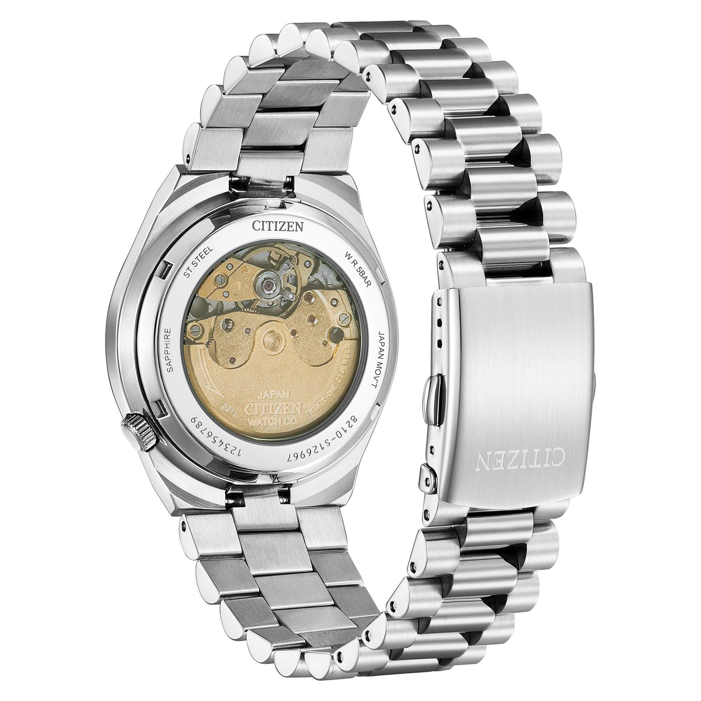 Reloj Tsuyosa Hombre Automático Acero y Blanco NJ0150-81A