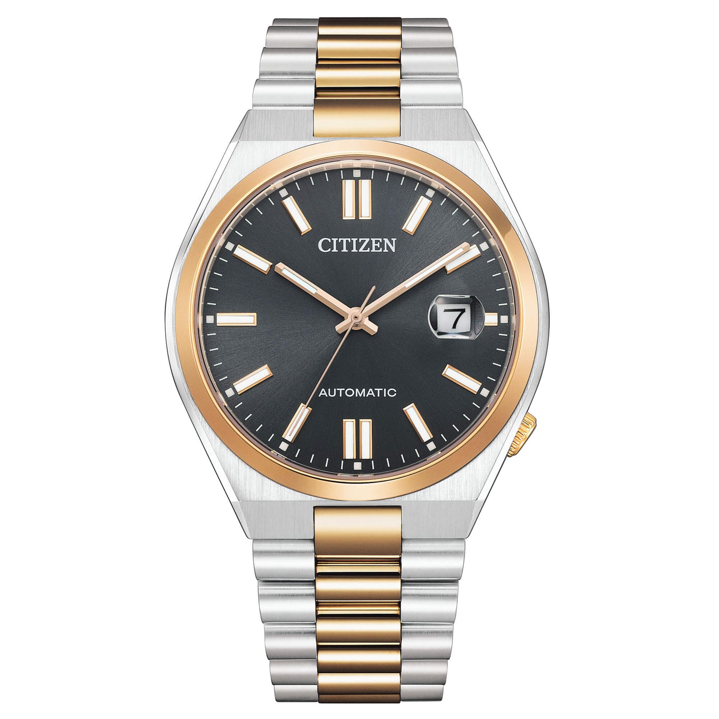 Reloj Tsuyosa Hombre Automático Acero, Dorado y Negro NJ0154-80H
