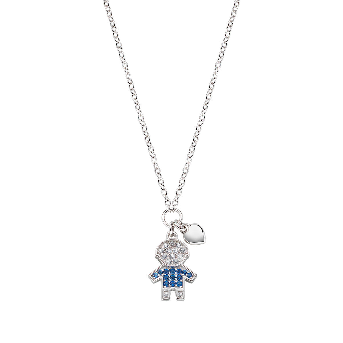 Collar Niño Blanco y Azul CLPCHBBBL