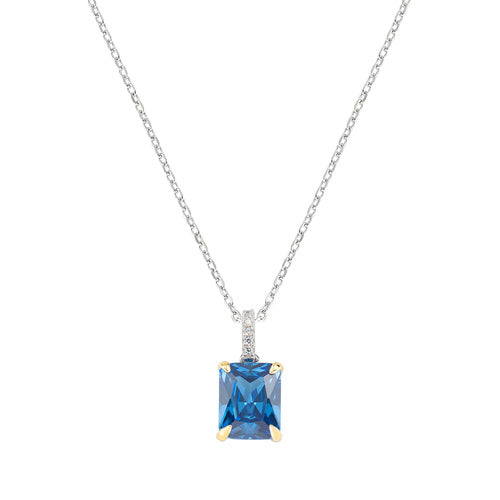 Collana Cocktail Zirconi Blu e Bianchi CLCK1REBBLZ