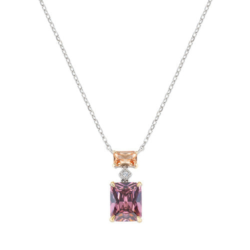Collar Cocktail Zirconia Marrón y Champagne CLCK2REBBRCHZ