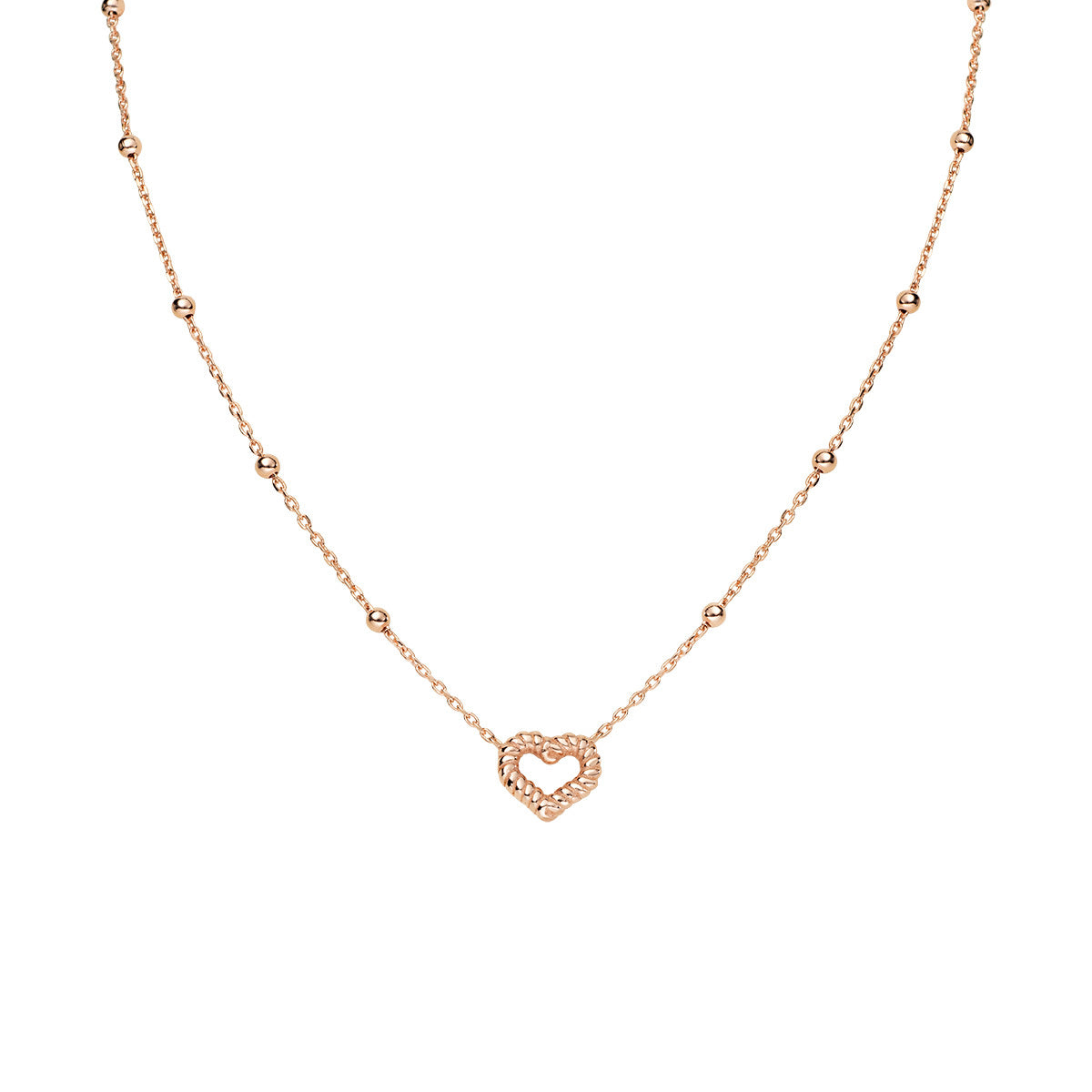 Collar Rosé Corazón Moleteado CLGOCUR3