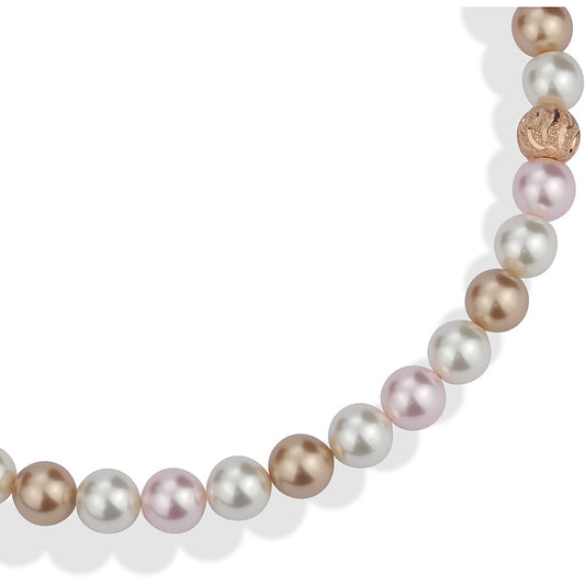 Collana Perle Rose Gold, Rosaline e White 12mm GR824RS