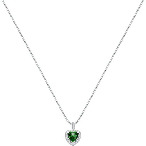 Collana Tesori con Cuore Verde SAIW134