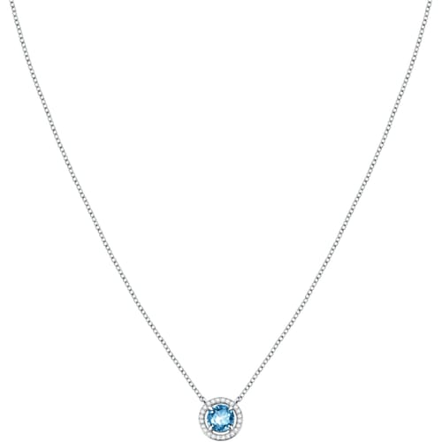 Collar Tesori de Plata con Piedra Aguamarina SAIW94