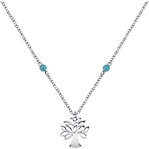 Collana Valentina Albero con Perle Azzurre SATQ11