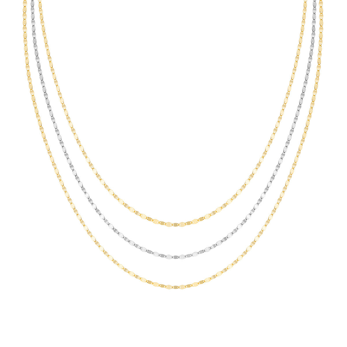 Collar Elegance de Oro y Rodio CLMFSP3BG