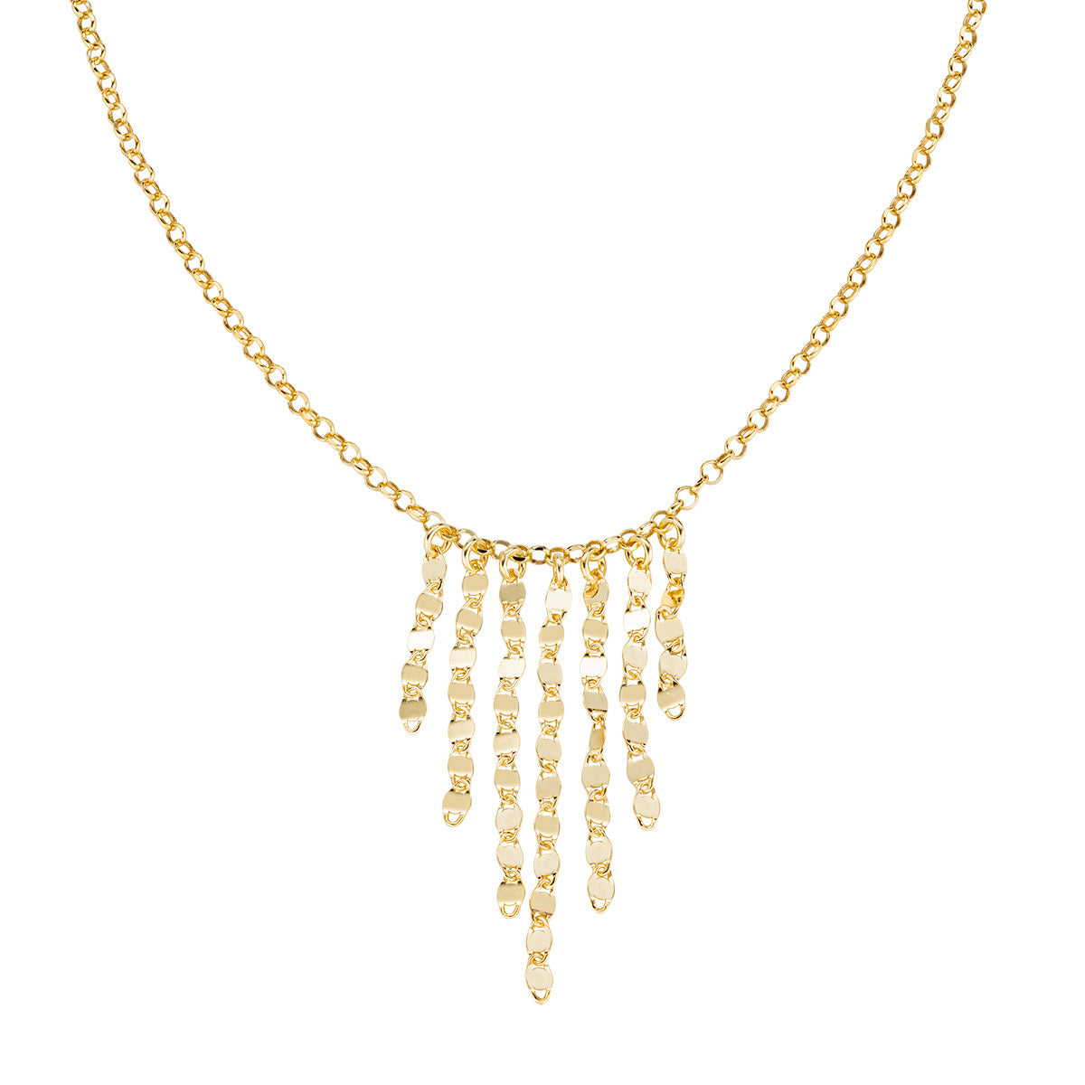 Collar Elegance Cadenas Lluvia de Oro CLTRSPG