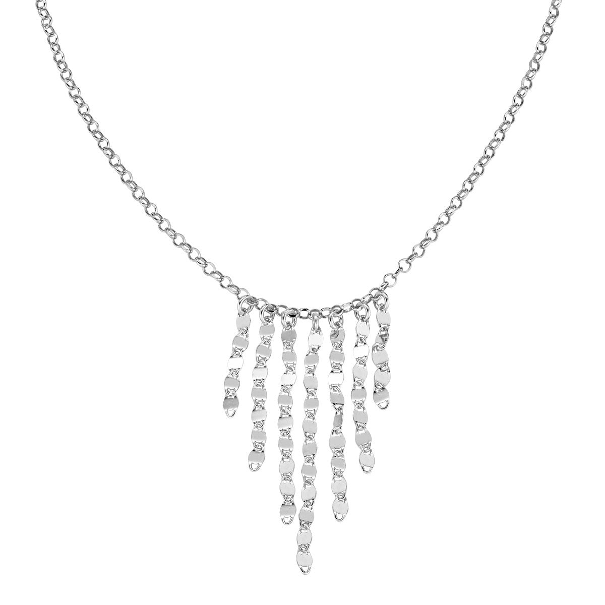 Collar Elegance Rain de Cadenas de Rodio CLTRSPB