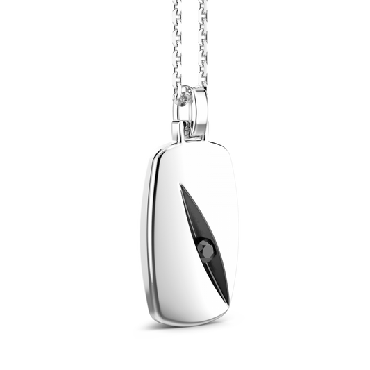 Collana Uomo in Argento con Pendete a Targa ESC113