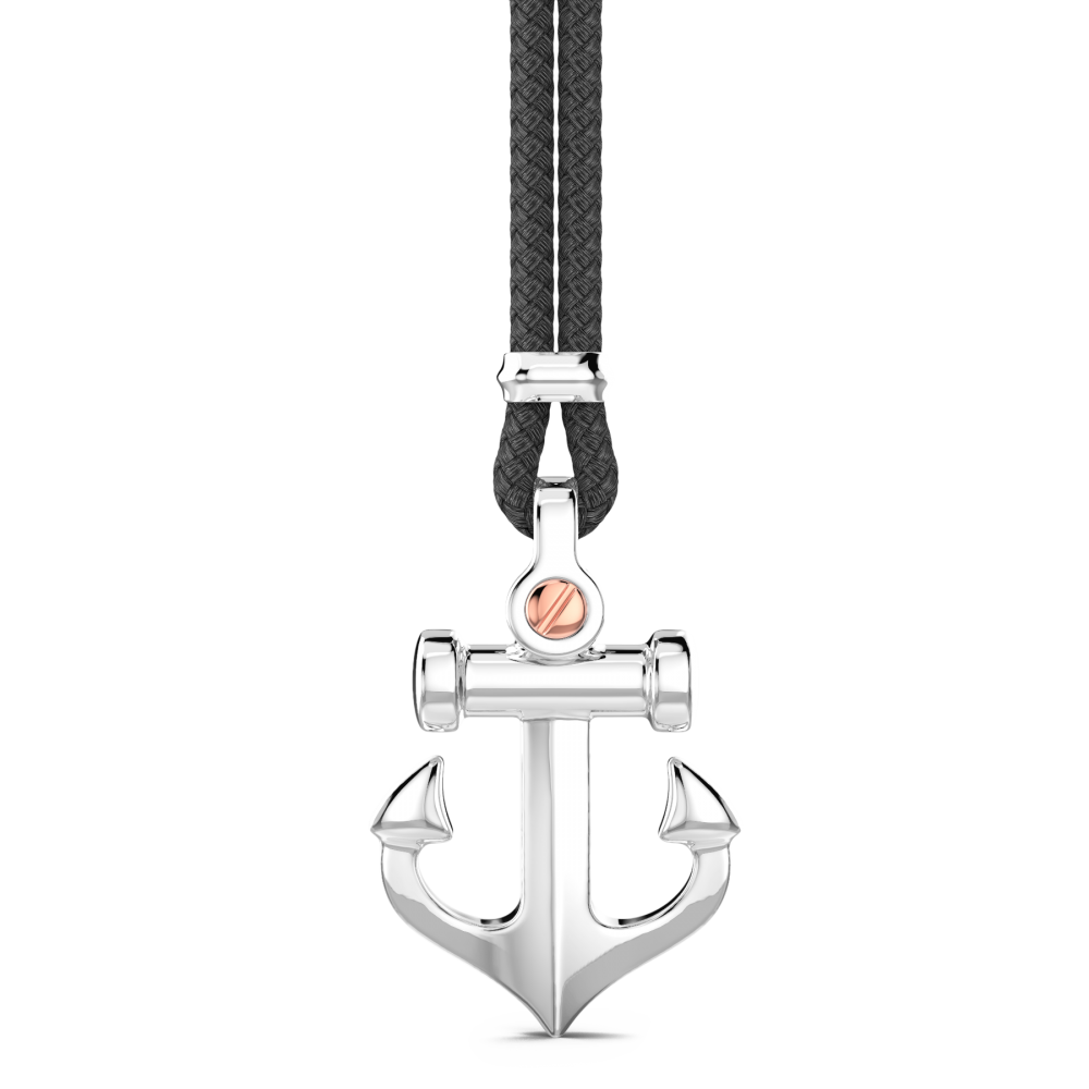 Collana Uomo in Kevlar con Ancora EXC447R-NE
