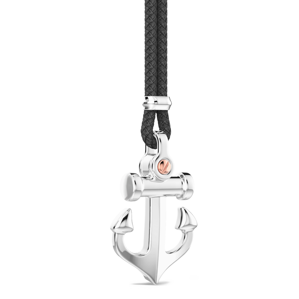 Collana Uomo in Kevlar con Ancora EXC447R-NE