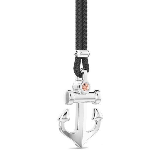 Collana Uomo in Kevlar con Ancora EXC447R-NE