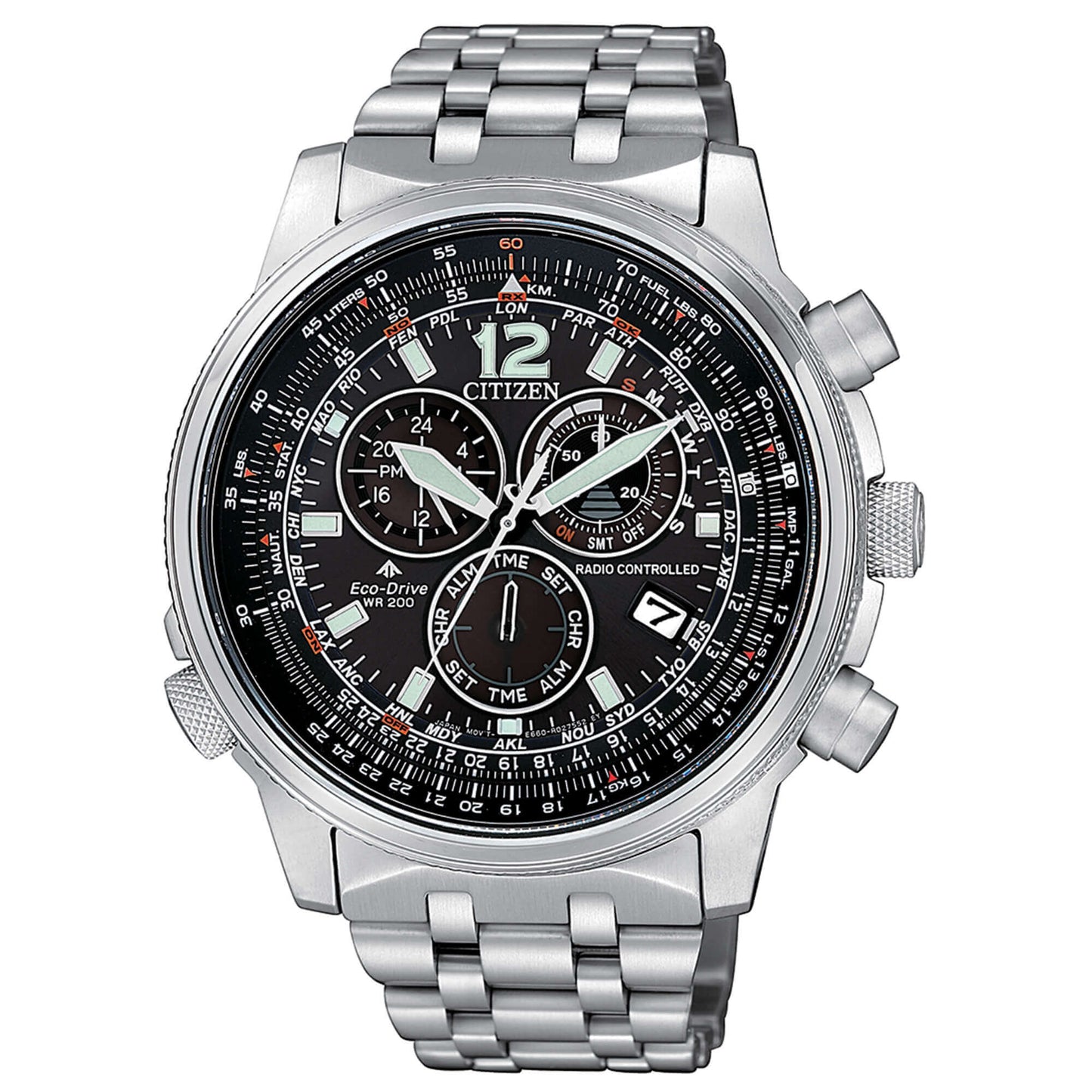 Reloj Radiocontrolado de Acero y Negro para Hombre CB5860-86E