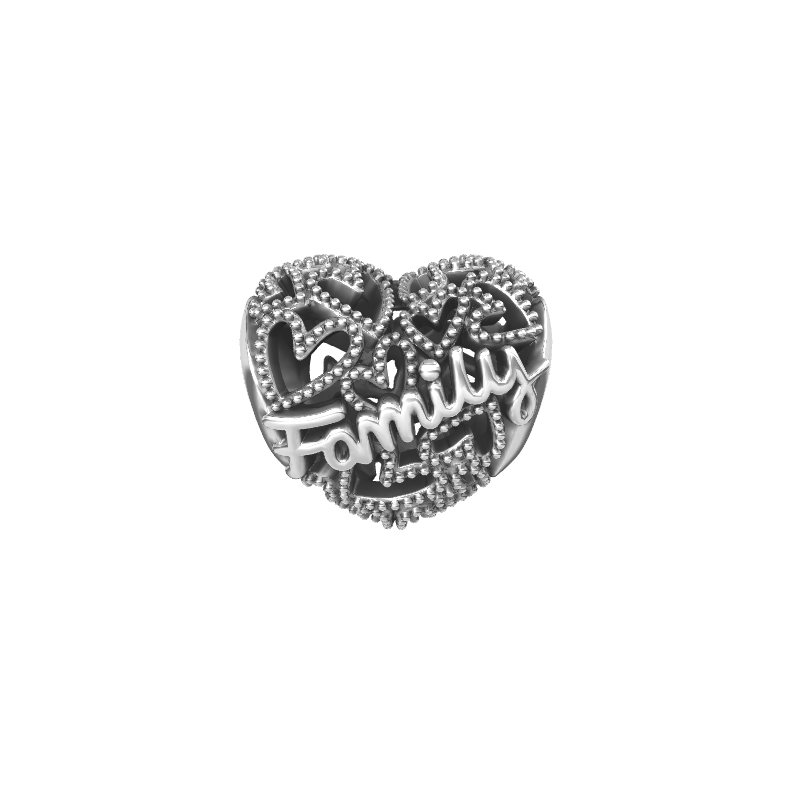 Charm Calado Corazón de la Familia 798571C00
