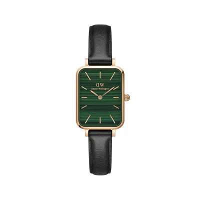 Reloj de dama verde Sheffield prensado cuadrado DW00100439