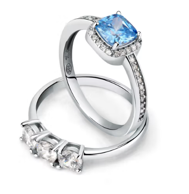 Anello Tesori in Argento con Pietra Azzurra SAIW1140