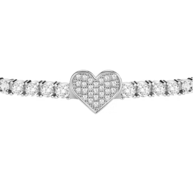 Pulsera Treasures en Corazón de Plata SAIW85