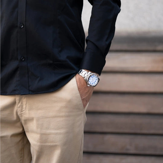 Orologio Uomo Acciaio con Cristallo Minerale F16242/K