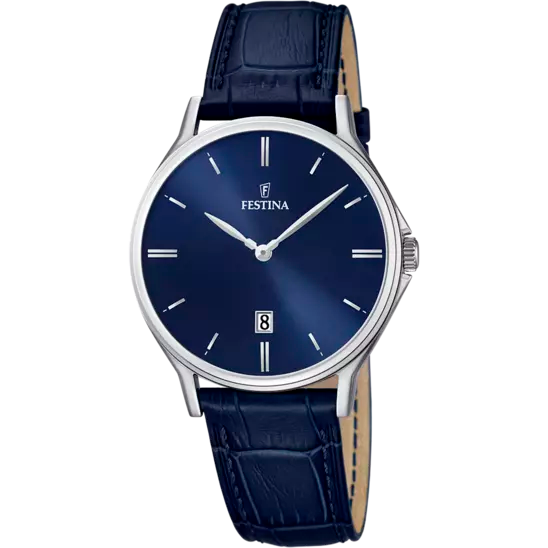 Orologio Uomo Classic Blu e Pelle F16745/3