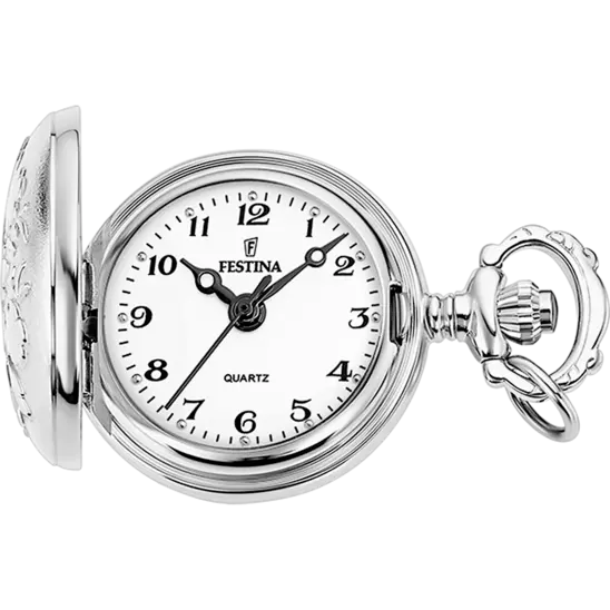 Orologio Donna da Tasca Bianco e Acciaio F2032/1