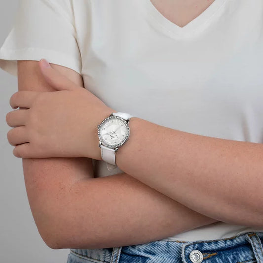 Orologio Donna Boyfriend Cinturino in Pelle Bianca F20412/1