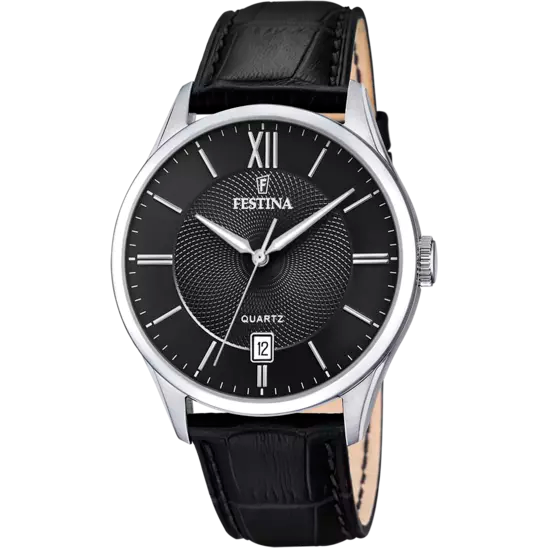 Orologio Uomo Classic Acciaio e Nero F20426/3