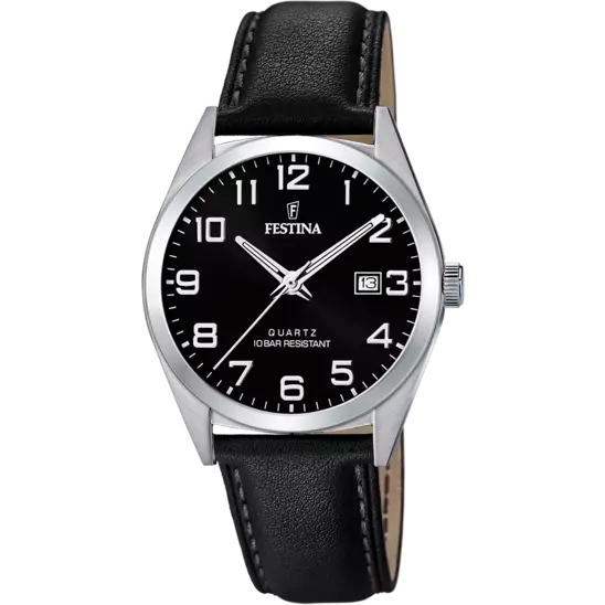 Orologio Uomo Classic Nero e Cinturino in Pelle F20446/3