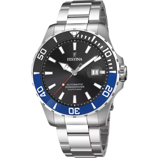 Orologio Uomo Automatico Nero e Blu F20531/6