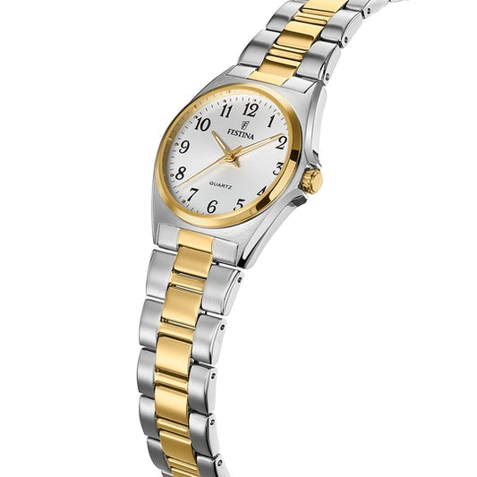 Orologio Donna Classics Acciaio, Bianco e Dorato F20556/1