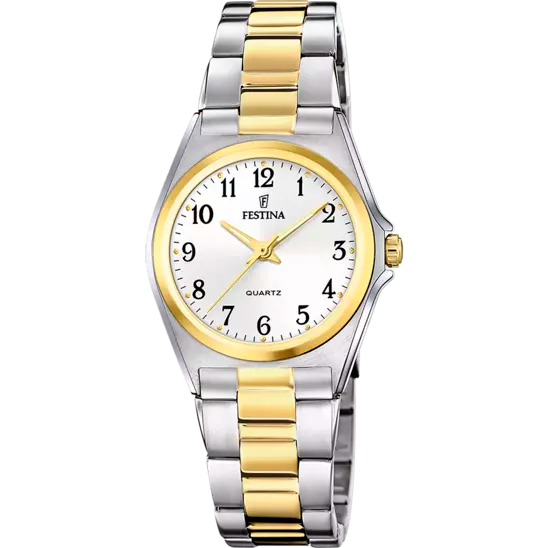 Orologio Donna Classics Acciaio, Bianco e Dorato F20556/1