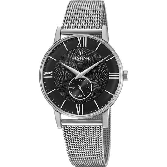 Orologio Uomo in Acciaio e Nero F20568/4