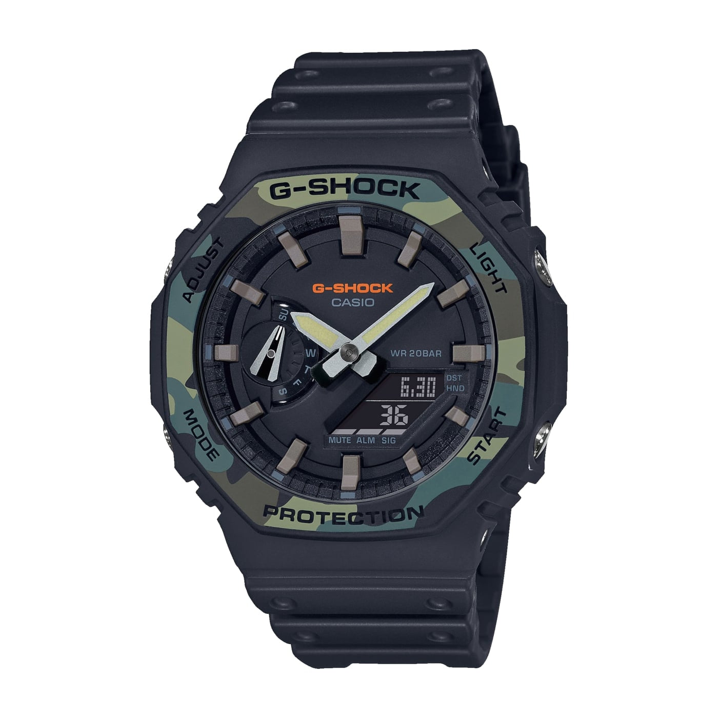 Reloj Casio G-Shock negro y verde GA-2100SU-1AER para hombre – Domar  Gioielli