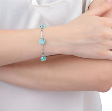 SAKK83 Brazalete de gema ojo de gato