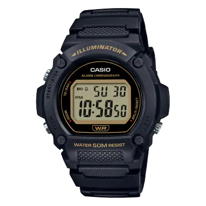 Casio Orologio Uomo Digitale Cinturino Nero Quadrante Rotondo W 219H 1A2VEF Domar Gioielli