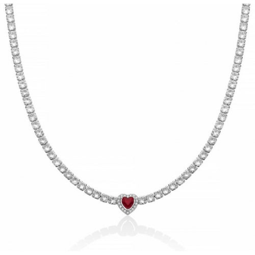 Collana Basik Tennis Cuore Rosso KCLD3964B