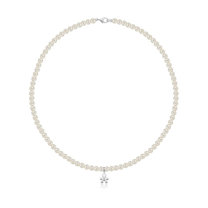 Collana Le Perle Bimbo Perle 5mm con Diamante LBB800