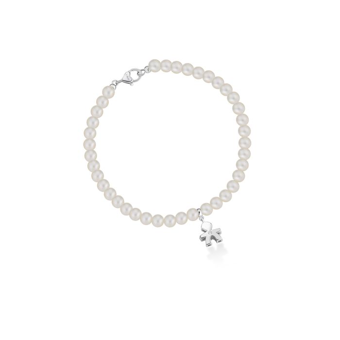 Bracciale Le Perle Bimbo Perle 5mm con Diamante LBB802