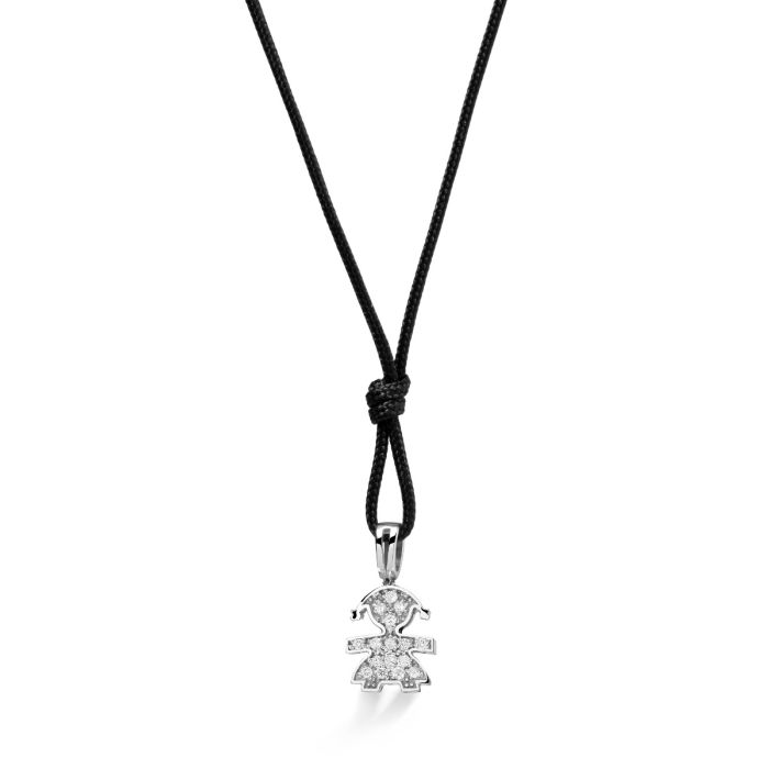 Collar I Pavé Micro Bimba Oro Blanco y Diamantes LBB543/F
